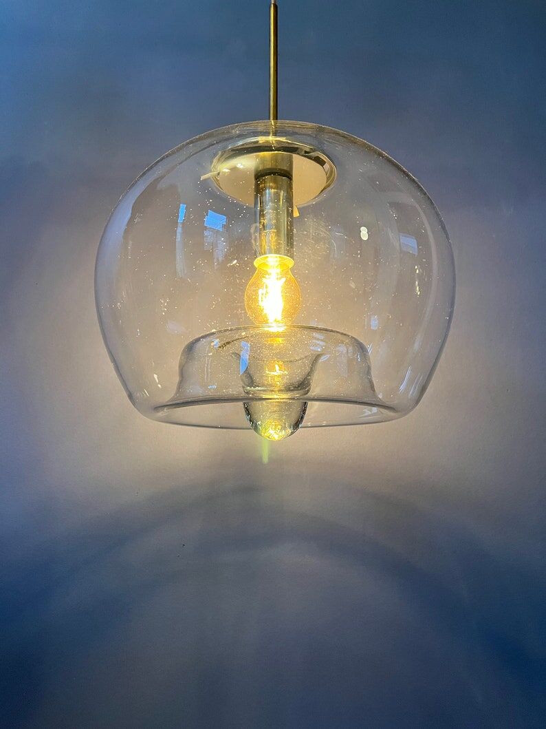 Vintage glass pendant lamp Doria Leuchten