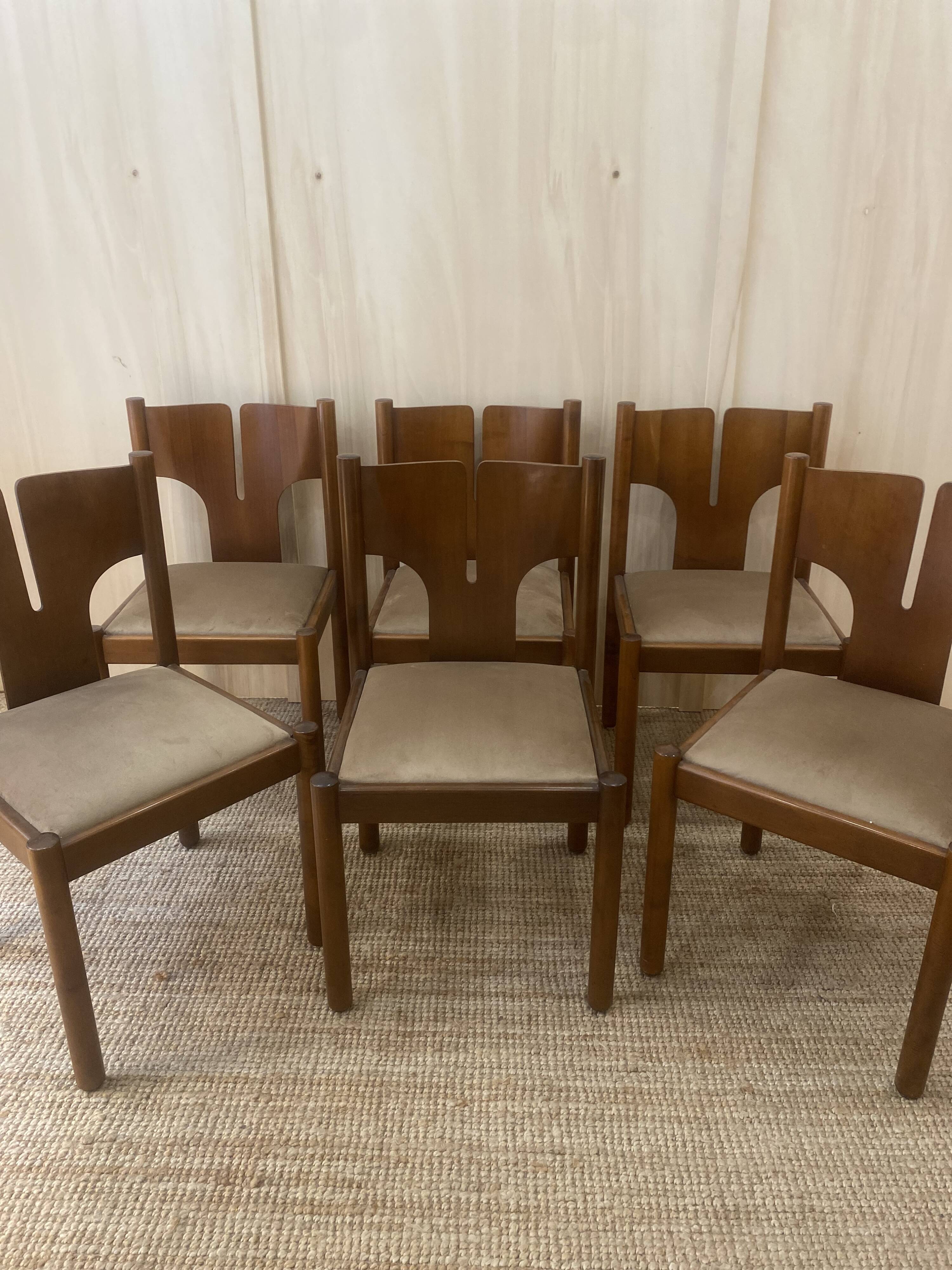 Set of 6 chairs - mobilgirgi - italy - 1960