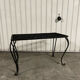Black wrought iron coffee table
