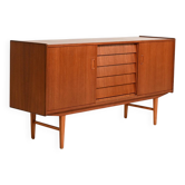 Scandinavian teak sideboard with sliding doors, 1960s