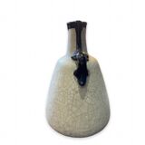 Pansu vase cracked ceramic white art deco circa 1930