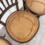 Série 4 chaises bistrot cannage Fischel n019