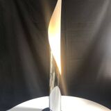 Vintage Floor Lamp • Flame • Stainless Steel • Space Age • 1970