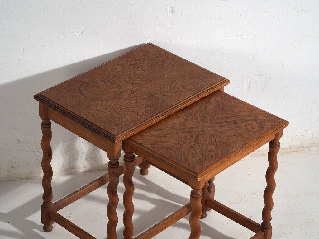 Swedish nesting tables in oak (c.1900) #128