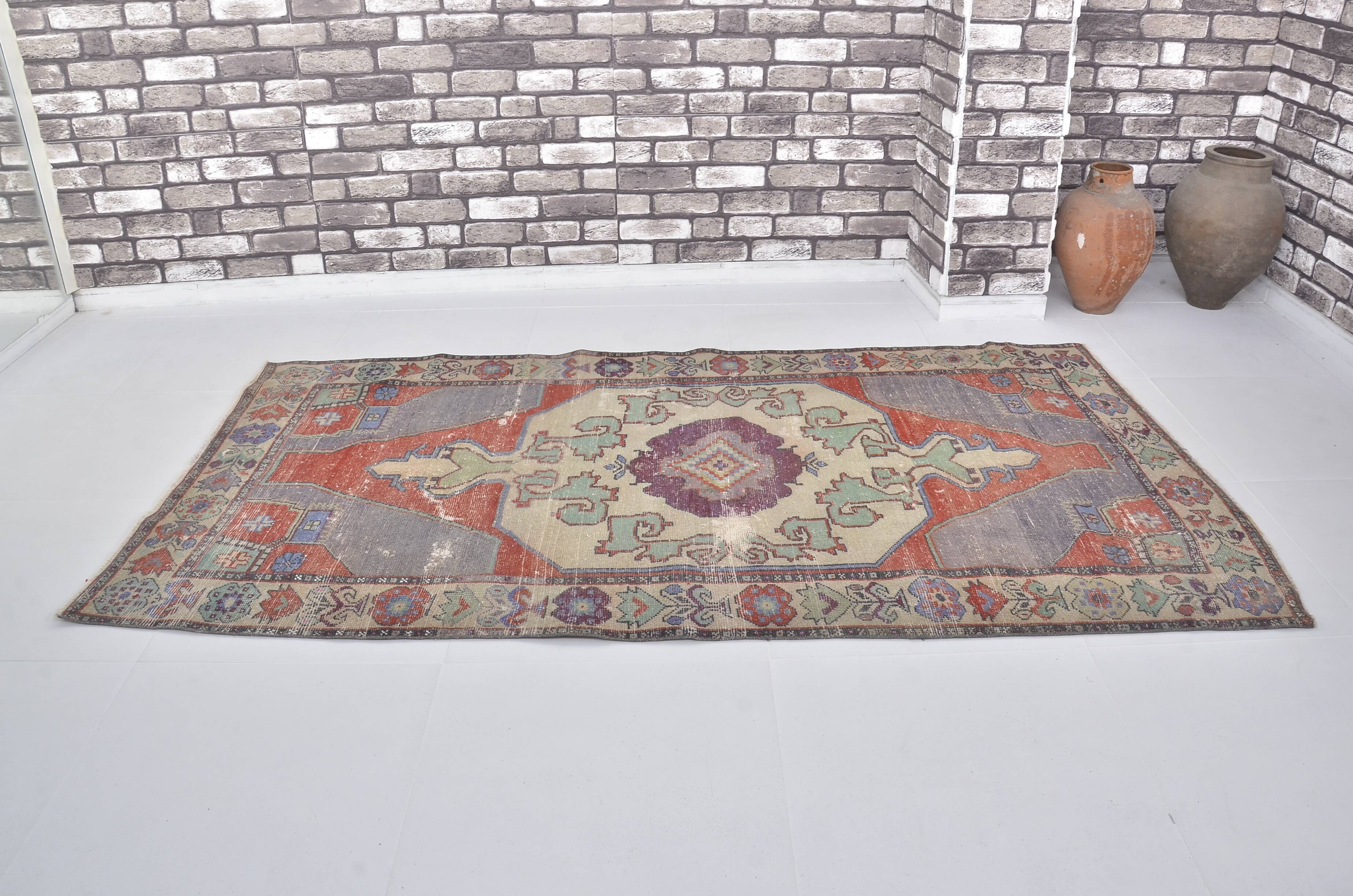 Oushak Floor Hnamdade Vintage Carpet sku 1342