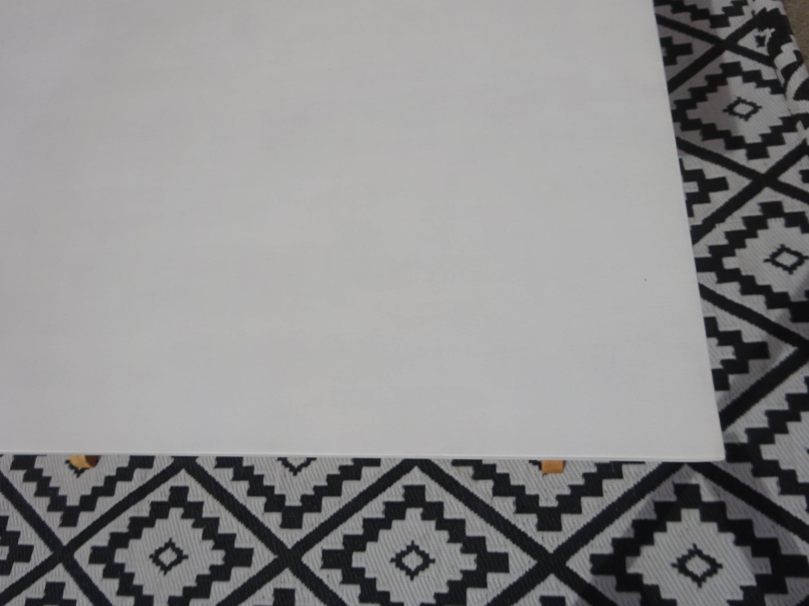 Pine table, white top