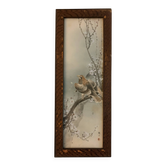 Japanese Sumi-e Painting Eagle Plum Blossom Japan Kakemono Kacho-ga