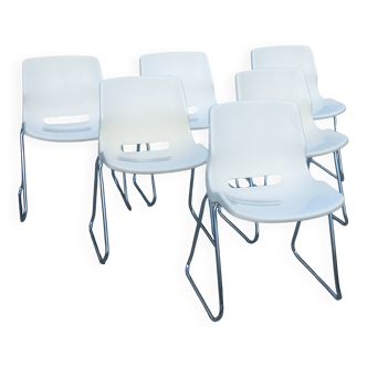 Set de 6 chaises design Svante Schöblom Overman éditeur 1970 Sweden