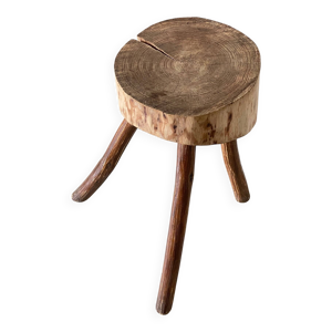 tabouret brutaliste vintage