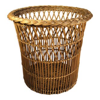 Corbeille à papier en osier