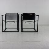 Set of two minimalistic arm chairs by Radboud van Beekum for UMS Pastoe