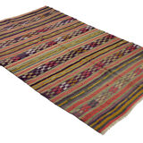 Anatolian handmade kilim rug 255 cm x 162 cm