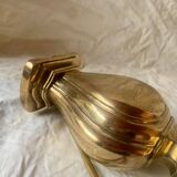 Old golden brass lamp base