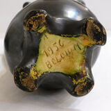 Amphora vase in metallic stoneware