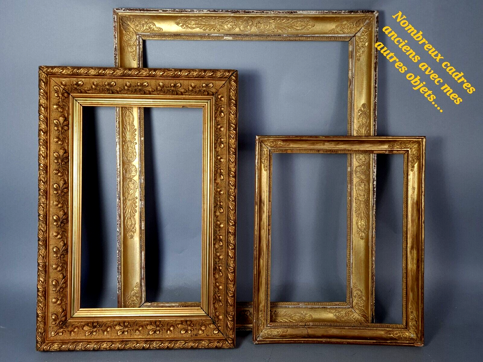Miroir biseauté face à main ou à suspendre bronze vers 1900 SB152