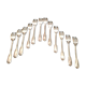 Dessert cutlery service 12 silver metal forks