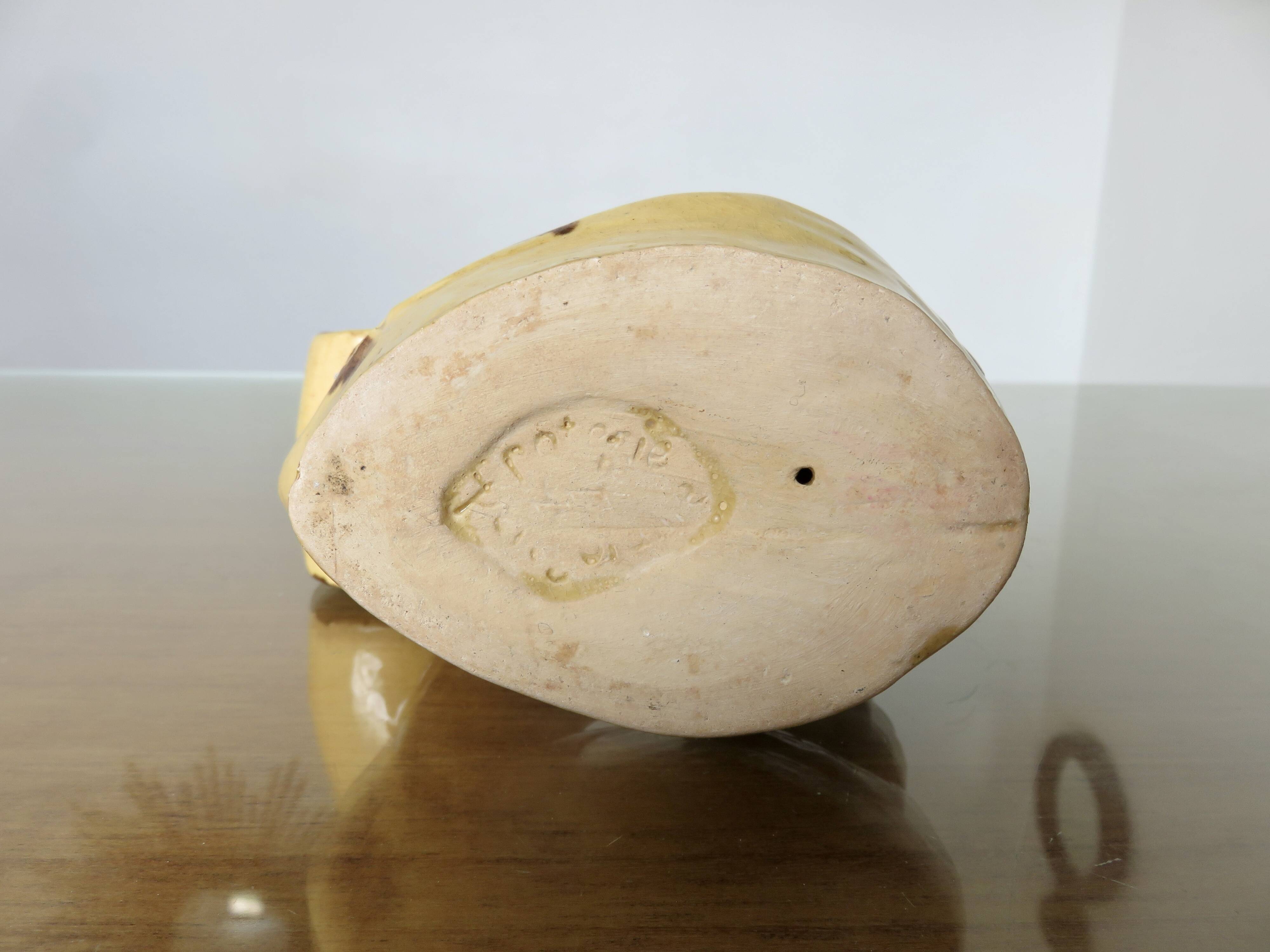 Ceramic candlestick "the rooster" from Périgourdine pottery, 1960