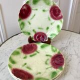 Trio of plates in slurry in Earthenware of Onnaing XIXth