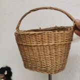 Wicker front bike basket