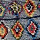 Tapis africain berbere boucheruite vintage, 230x80 cm