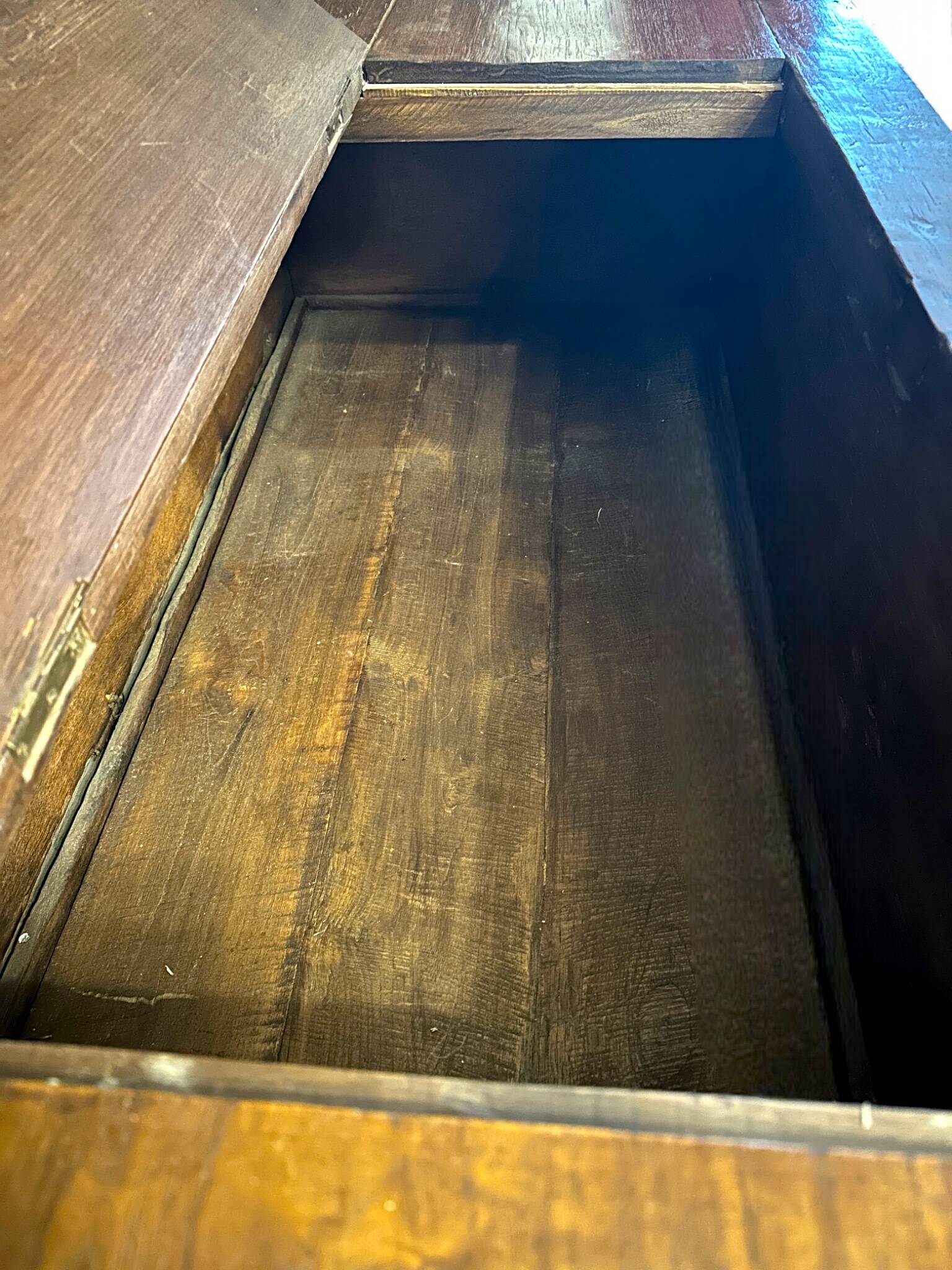 Large Hand-Carved Teak Storage Chest, 1800s