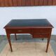 Black leather desk with extensions