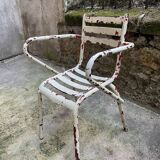 Tolix-style garden armchair