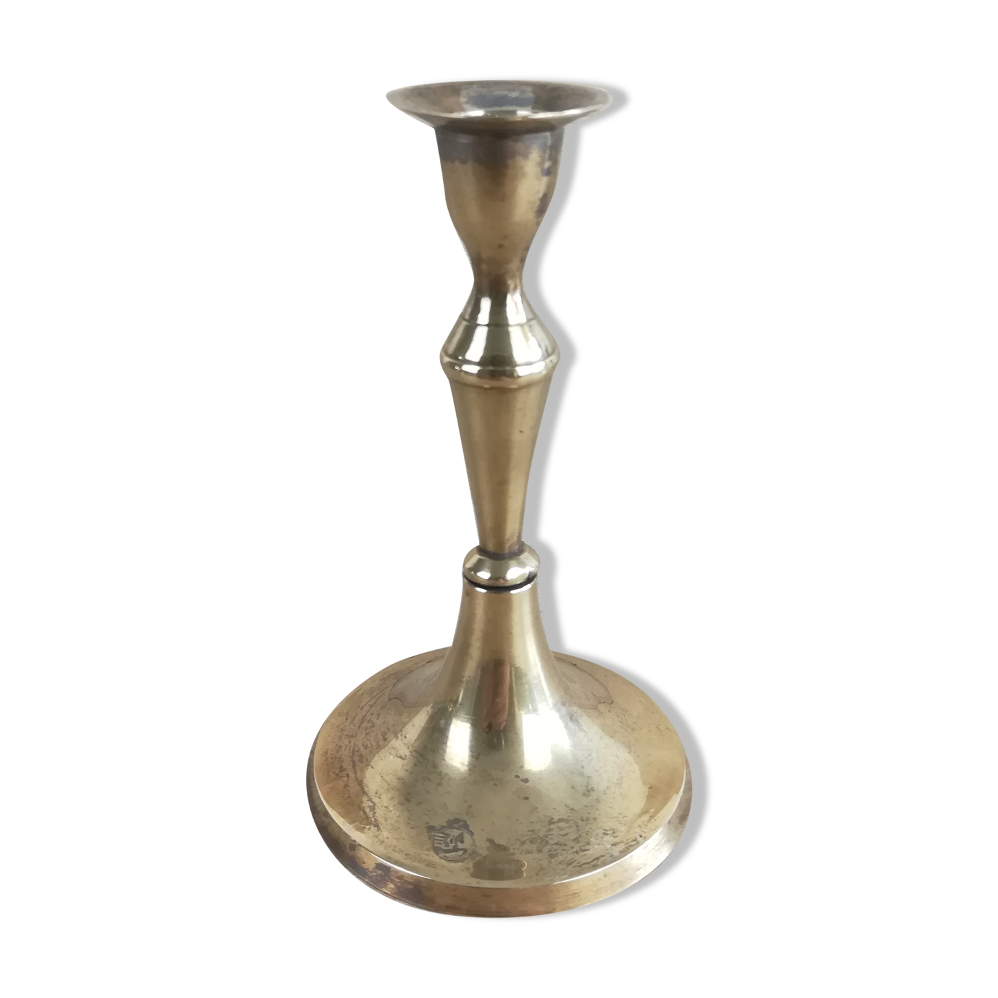 Brass candle holder H13cm