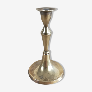 Brass candle holder H13cm