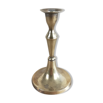 Brass candle holder H13cm