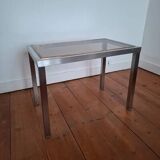 Hollywood Regency Coffee Table - Chrome & Brass - Guy Lefèvre Style -