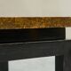Modernist coffee table with a patinated gold top, 120x52.5x36 cm, mid-20th century.