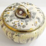 Gold & silver specid earthenware jewellery box