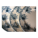 5 small Longwy plates, Gobelins model, late 19th century
