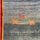 Handcrafted Persian Gabbeh Carpet Mid-20th Century