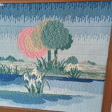 Tapisserie lac Derwentwater vintage