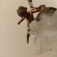 Bronze wall lamp and angel glass paste