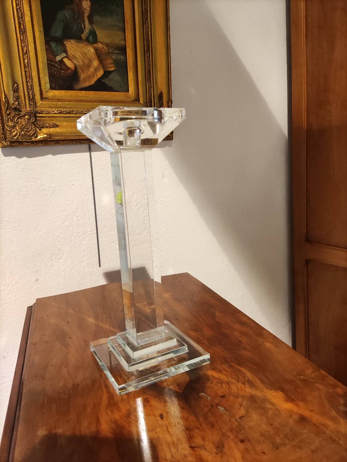 Large Crystal Candle Holder - Contemporary