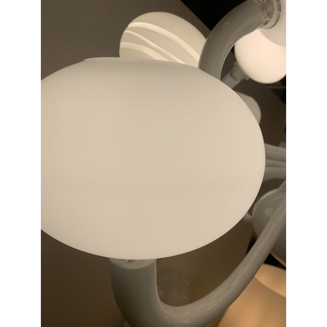 Pop white murano glass chandelier