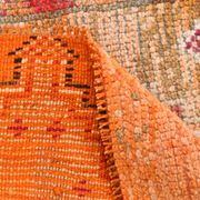 Pink & Orange Oriental Pattern Turkish Runner Rug, 90x306Cm