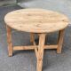 Round stripped solid pine kitchen table 98cm