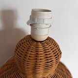 Vintage woven wicker lamp