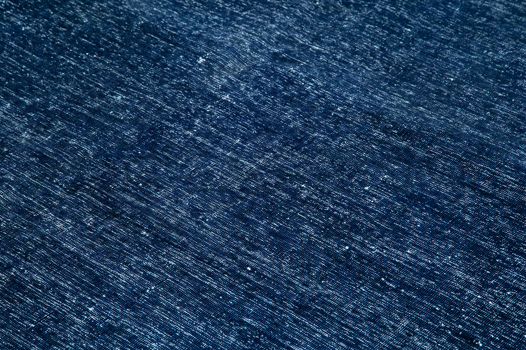 Hand-knotted persian overdyed 300 cm x 386 cm blue wool rug