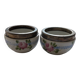 Pair of Art Deco salt cellars in Limoges porcelain