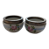 Pair of Art Deco salt cellars in Limoges porcelain