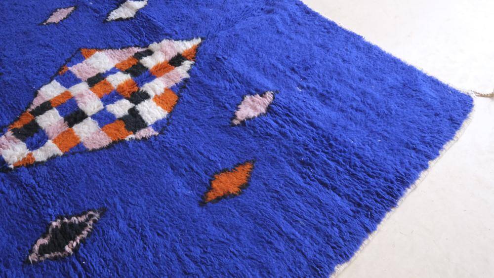 Tapis Marocain Bleu - 295 x 206 cm
