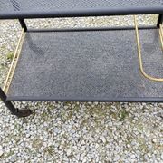 Rolling service bar of the 50s in rigitulle and brass