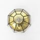 Iron and clear glass ceiling light by Limburg, Germany, 1960s.