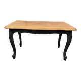 Table basse de style Louis XV noir patinée