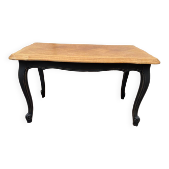 Louis XV style black patinated coffee table